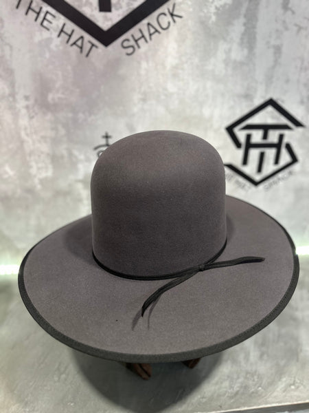 THS 7x Charcoal 7in Tall Crown/ 4.25in Brim black bound edge