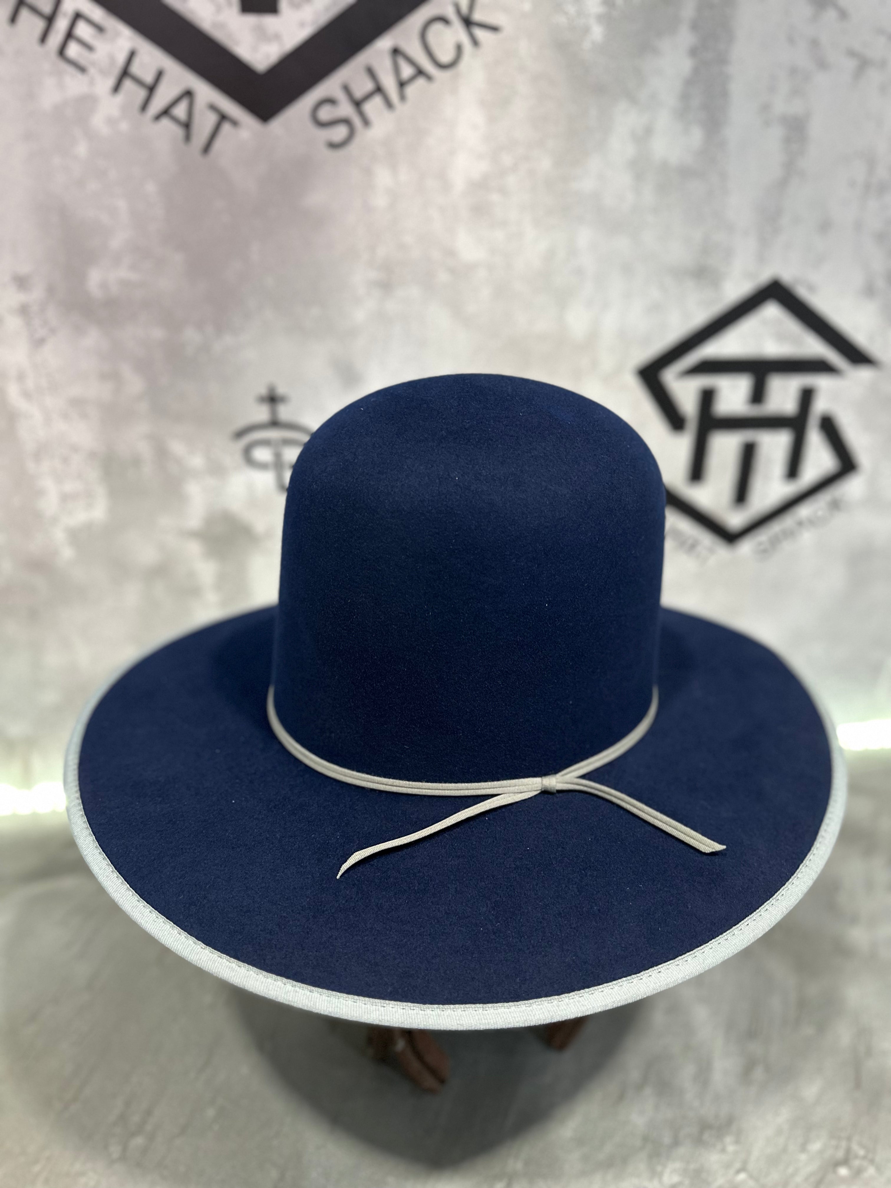 THS 7X Navy 7in Tall Crown/ 4im Brim Grey Bound Edge