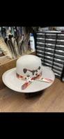 Stone Hats Premium Wool Fashion Fieltro 6 pulgadas Corona / 4 pulgadas Ala plana rizada
