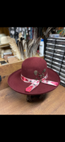 Stone Hats Premium Wool Fashion Fieltro 6 pulgadas Corona / 4 pulgadas Ala plana rizada
