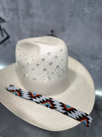 Elastic Beaded Hatband 007 1” Wide