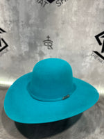 Biggar Hats 10x Turquoise 6in a crown/ 4.5in Brim