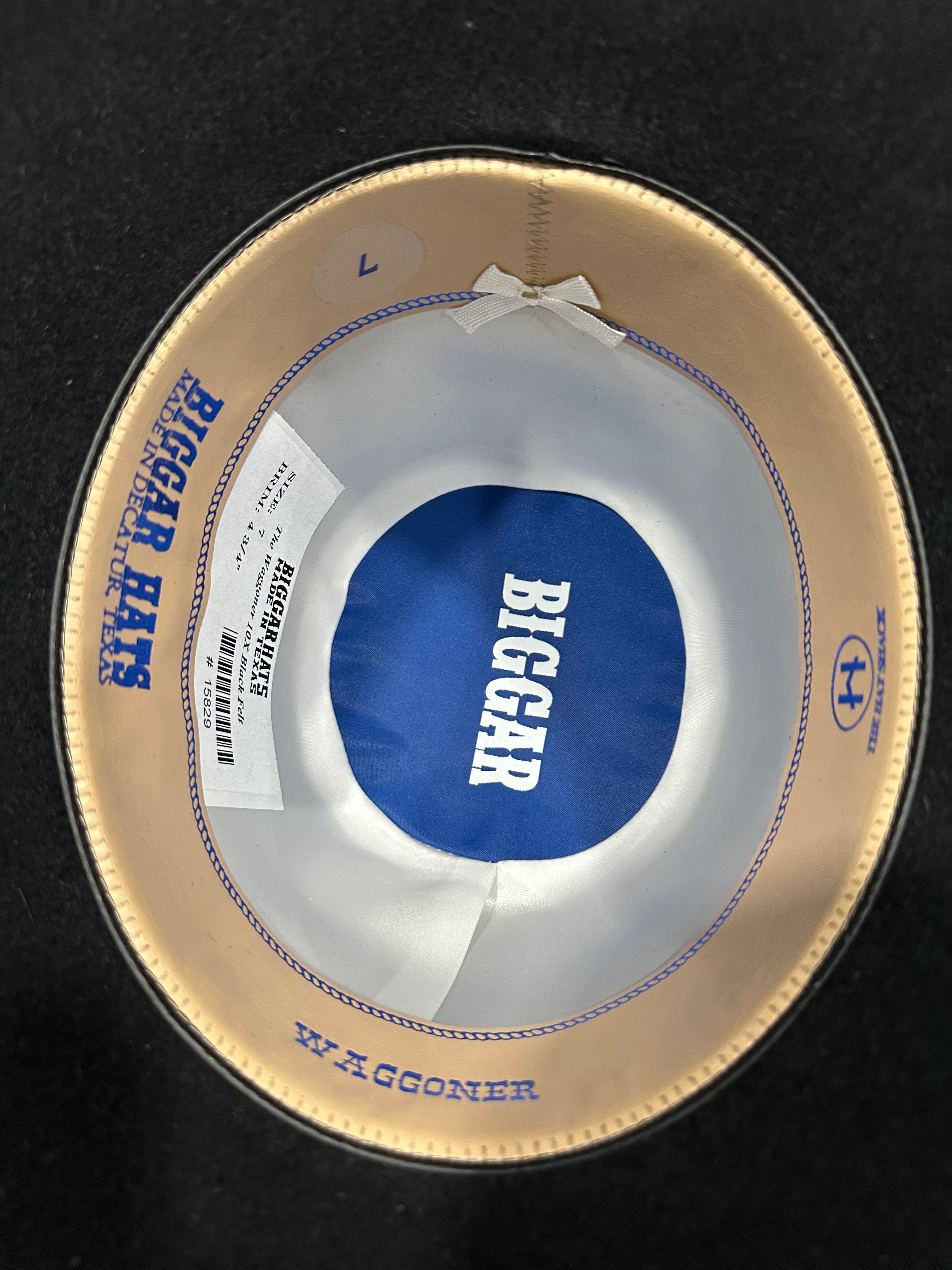 Biggar Hats 10x Black 6in Crown/ 4.75in Brim