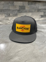 Just Ranchin Patch Charcoal/ Charcoal Mesh FlatBill