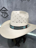 Elastic Beaded Hatband 003.  1” Wide